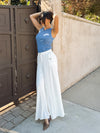 Nala Ribbed Top in Blue - Stitch And Feather