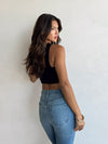 Stevie Criss Cross Tank in Black - Stitch And Feather