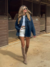 Tucker Denim Shacket - Stitch And Feather
