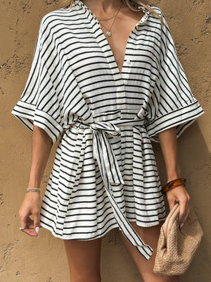 Montauk Stripe Romper - Stitch And Feather