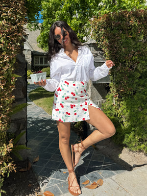 Maribel Cherry Mini Skirt - Stitch And Feather