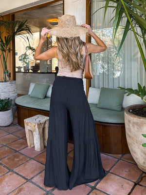 Oasis Palazzo Pants in Black - Stitch And Feather