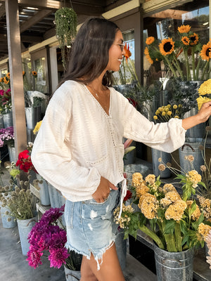 Belle Textured Lace Top - Stitch And Feather