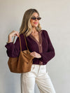 Sugar Plum Ribbed Knit Cardigan