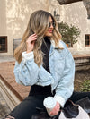 Anastasia Denim Sherpa Jacket - Stitch And Feather