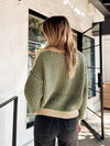 Flora Knit Cardigan in Green - Stitch And Feather