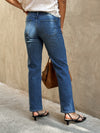 90's Straight Leg Jeans in Dark Denim - Stitch And Feather