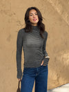 Between the Lines Stripe Turtle Neck