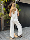 Mira Linen Tank Top in Oatmeal - Stitch And Feather