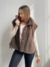 Whistler Sherpa Vest in Brown