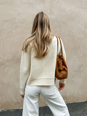 Sabelle Knit Sweater in Yellow - Stitch And Feather