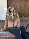 Stop and Stare Sherpa Jacket in Brown