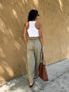 Ramona Barrel Sweatpants in Olive - Stitch And Feather