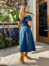 Beckett Denim Midi Dress - Stitch And Feather