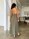 Olive Martini Midi Dress - Stitch And Feather