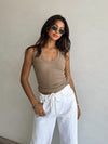 Cait Scoop Neck Tank - Stitch And Feather