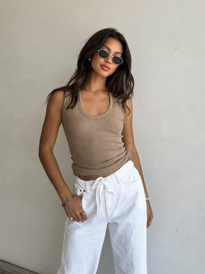 Cait Scoop Neck Tank - Stitch And Feather