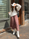 Montana Ruffle Midi Skirt - Stitch And Feather