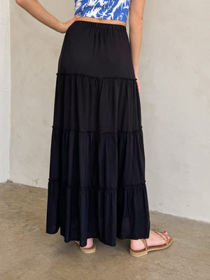 Arzel Maxi Skirt in Black - Stitch And Feather