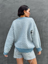 Can't Stop Knit Sweater in Blue - Stitch And Feather