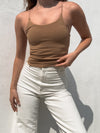 Fine Lines Tank in Tobacco