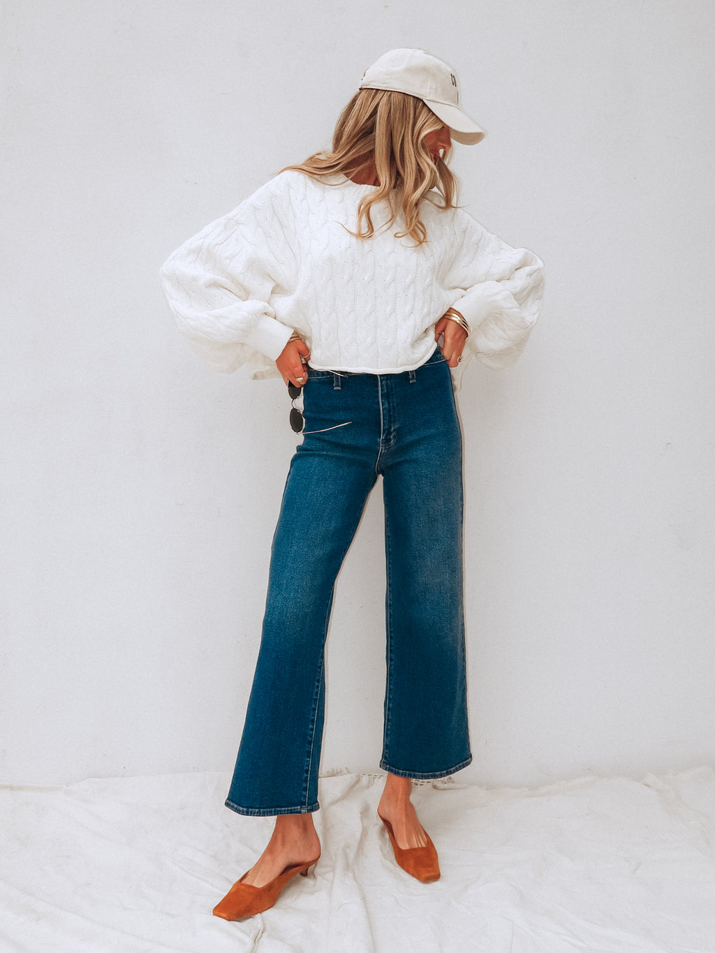 Gemma Wide Leg Jeans - Stitch And Feather