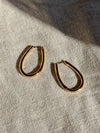 Gold Hoop Earrings - Stitch And Feather