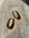 Oval Hoop Earrings - Stitch And Feather