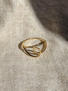 Twist Gold Ring - Stitch And Feather