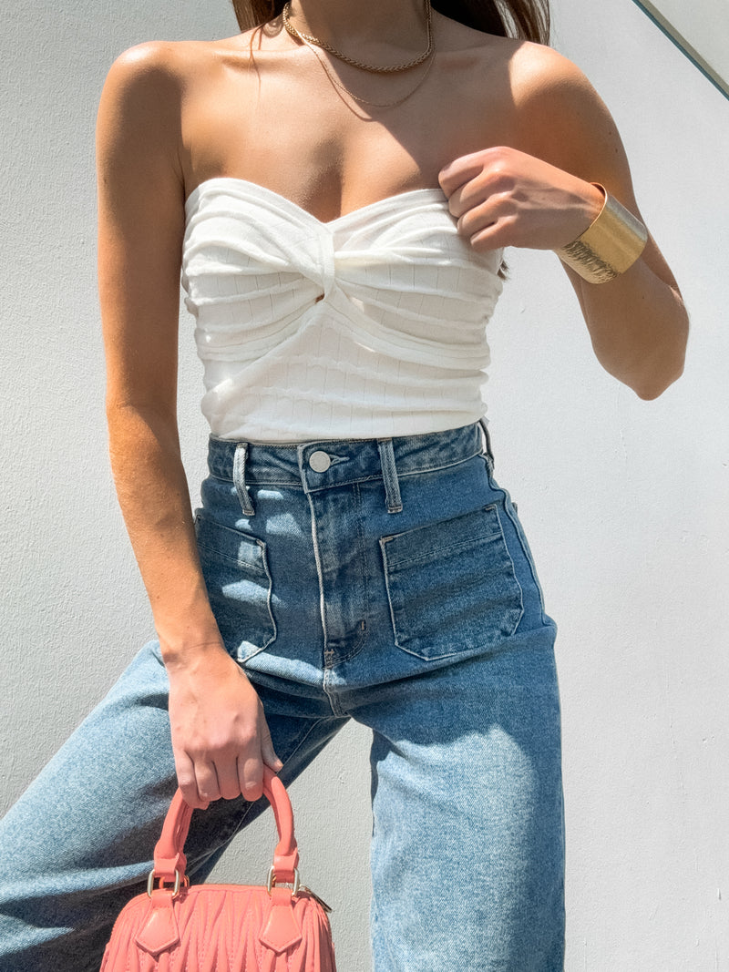 Kennedy Tube Top in Off White - Stitch And Feather