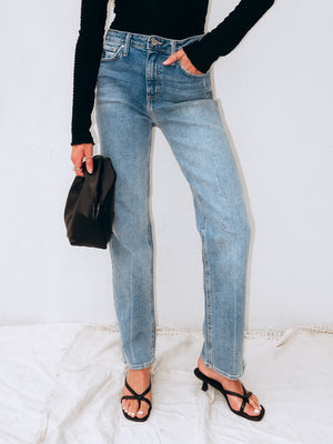 In the End Straight Leg Jeans - Stitch And Feather