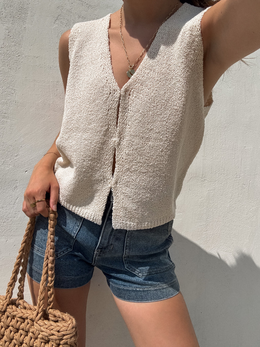 Beyond the Sea Knit Top in Beige - Stitch And Feather
