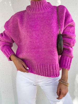 Ember Knit Sweater in Pink - Stitch And Feather