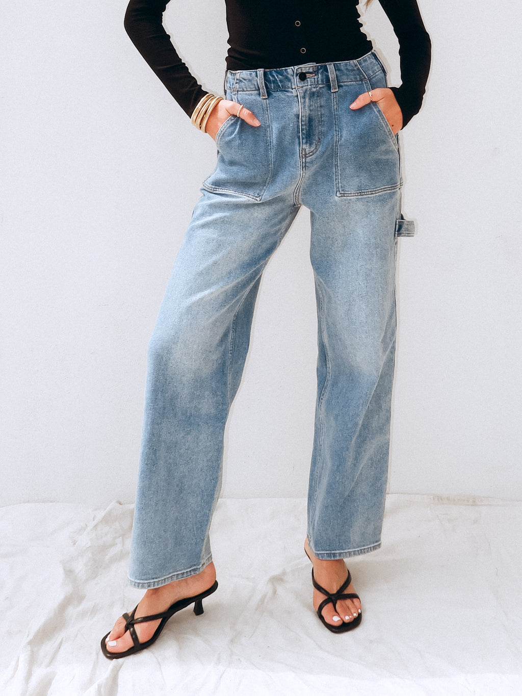 Better Off Cargo Boyfriend Jeans - Stitch And Feather