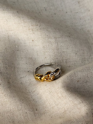 Two Tone Knot Ring - Stitch And Feather