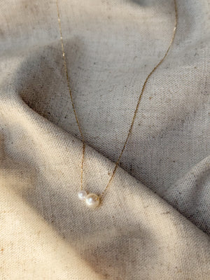 Pearl Bead Necklace - Stitch And Feather