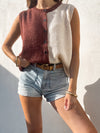 Double Trouble Color Block Knit Top - Stitch And Feather