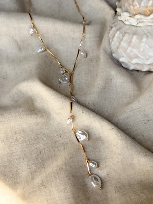 Pearl Charms Necklace - Stitch And Feather
