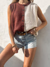 Double Trouble Color Block Knit Top - Stitch And Feather