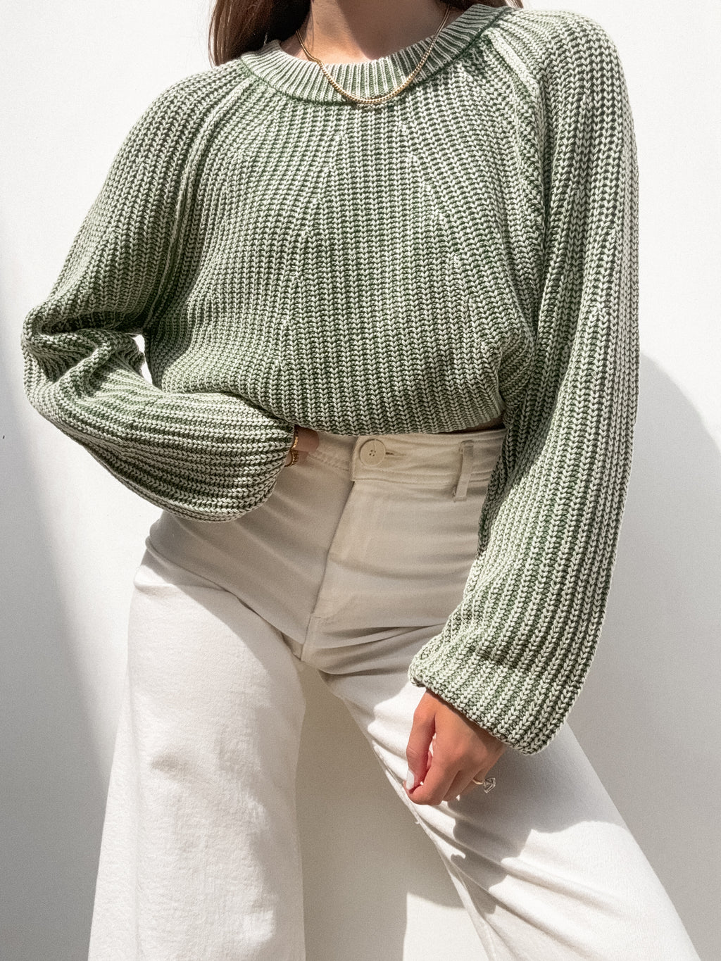 Cozy Season Knit Sweater in Olive - Stitch And Feather