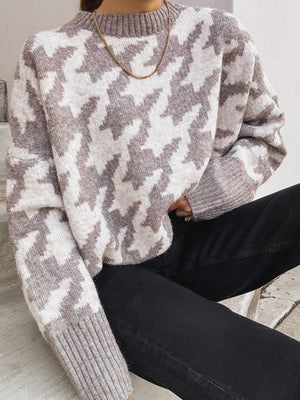 Electric Love Houndstooth Sweater - Final Sale - Stitch And Feather