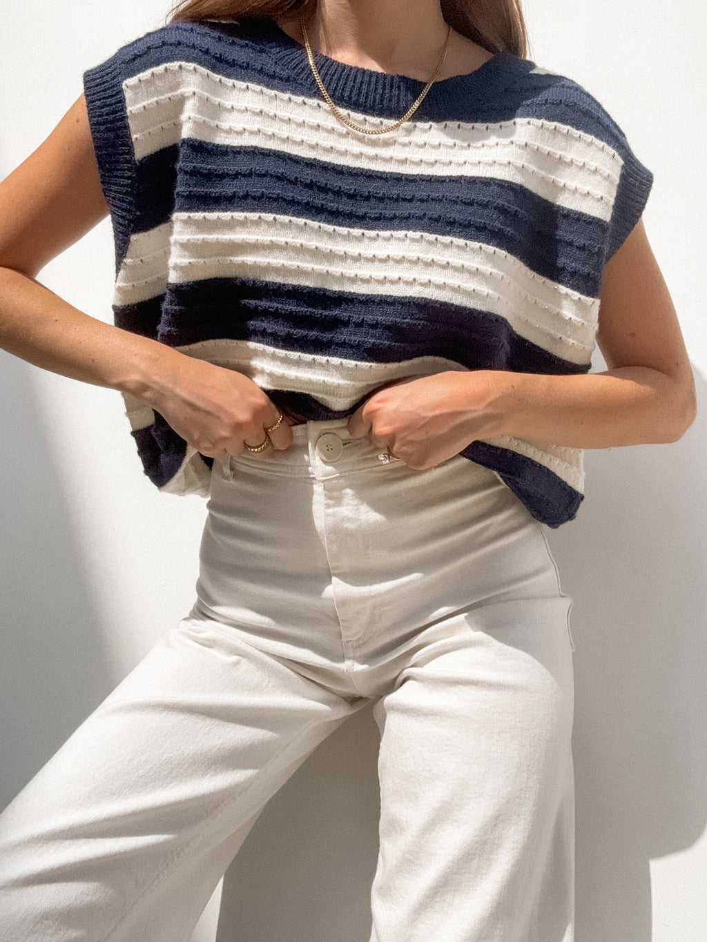 Amelie Stripe Knit Top - Stitch And Feather