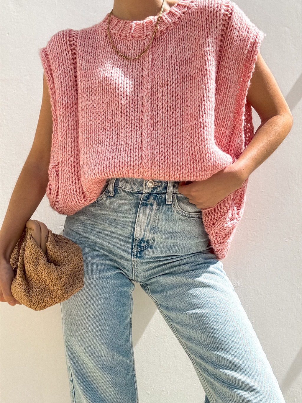 Pink Champagne Knit Top - Stitch And Feather
