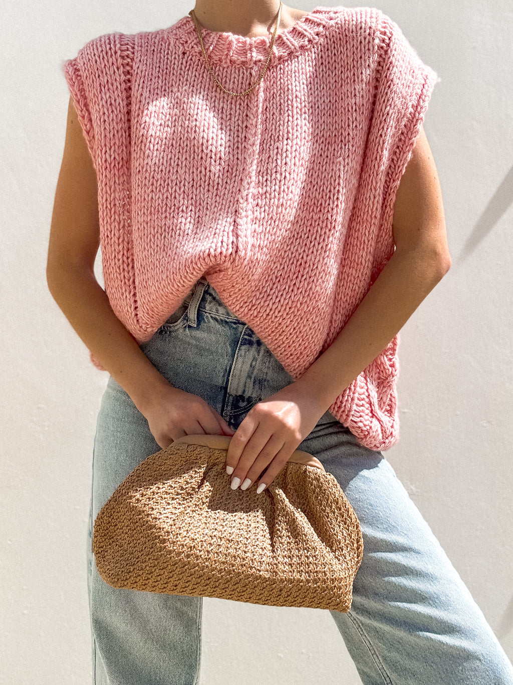 Pink Champagne Knit Top - Stitch And Feather