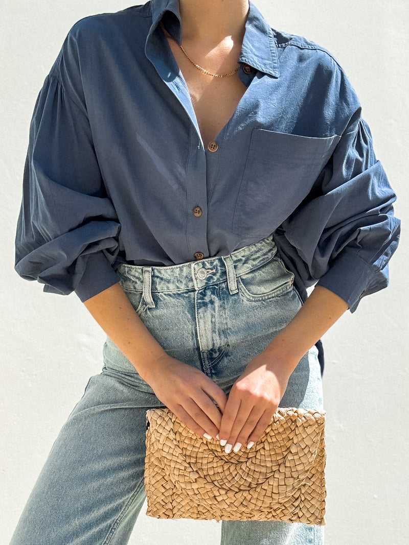 Midnight in Paris Oversized Button Down - Stitch And Feather