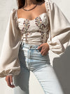 Yasmine Floral Bustier Top - Stitch And Feather
