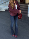 Merlot Faux Suede Jacket