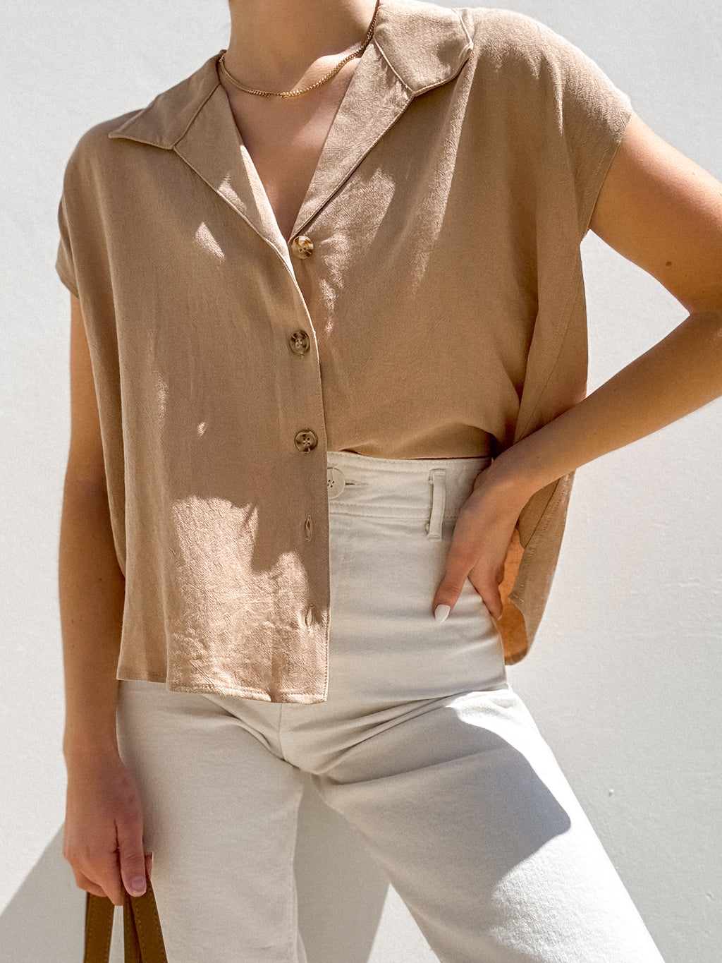 Caramel Latte Button Up - Stitch And Feather