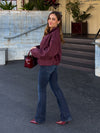 Merlot Faux Suede Jacket