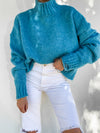 Ember Knit Sweater in Blue - Final Sale - Stitch And Feather